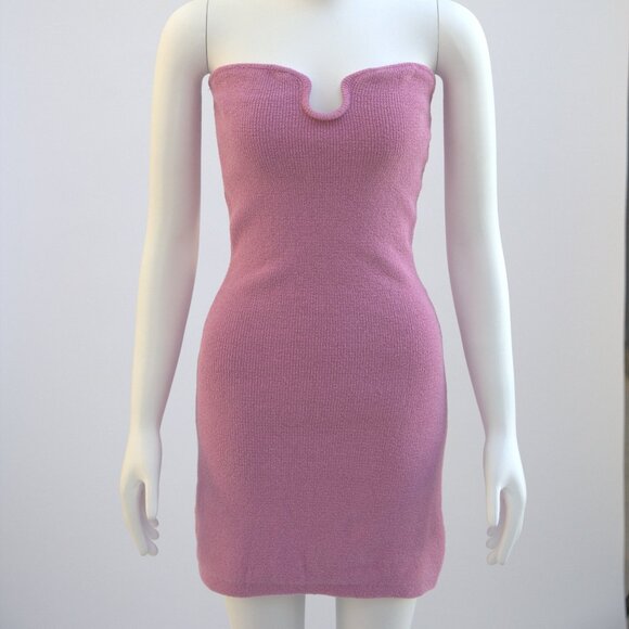 NANUSHKA PINK MINI KNITTED DRESS - Picture 2 of 4